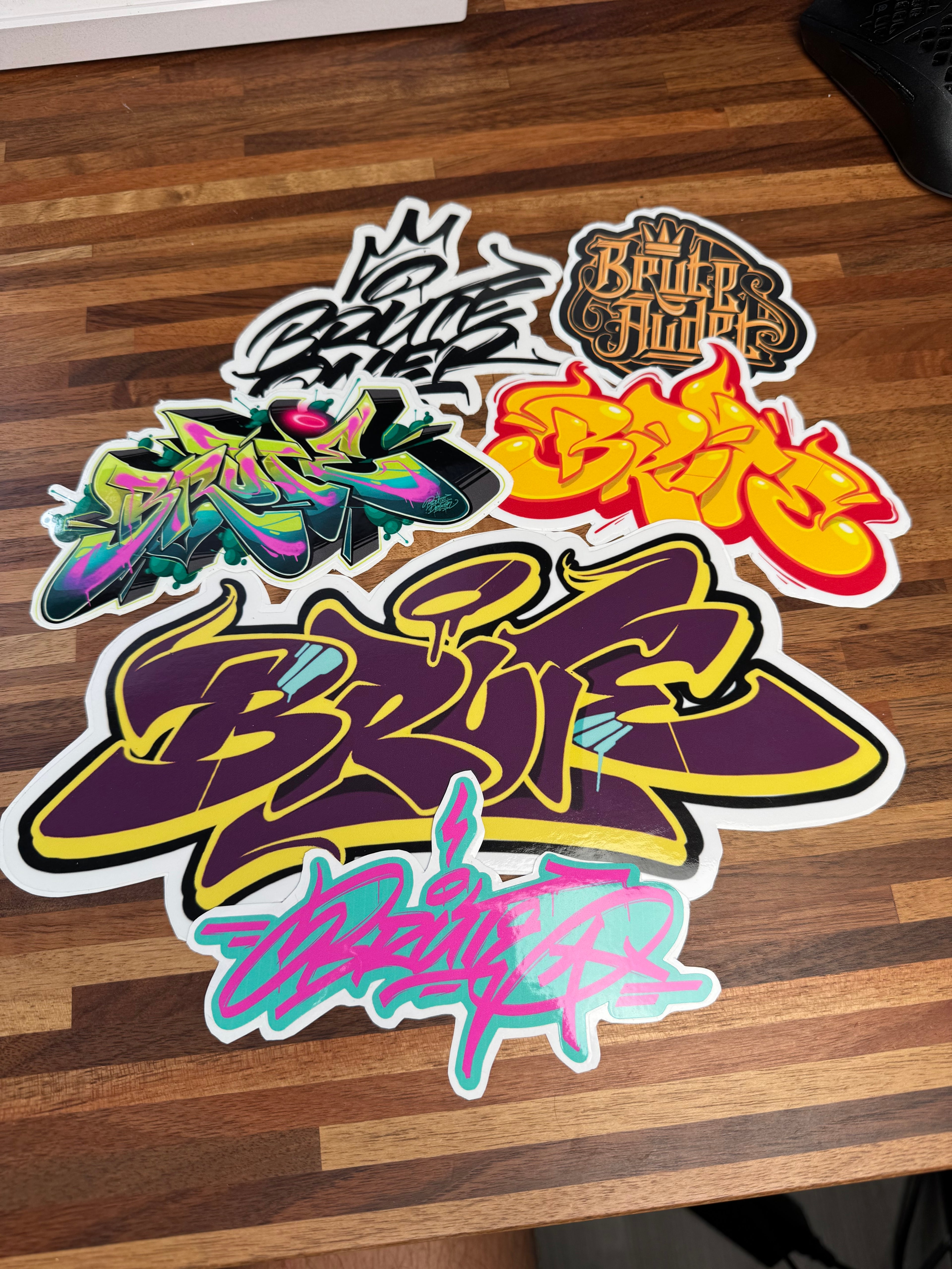 Hand-Drawn Sticker Pack – Set of 6 Premium Art Stickers